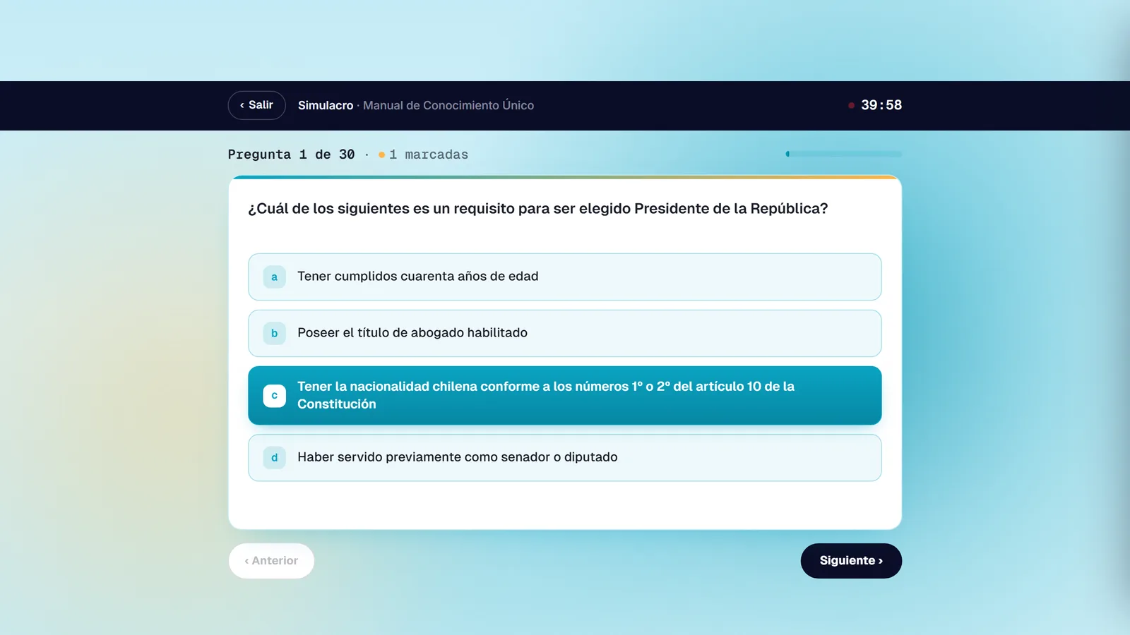 Simulador del Manual de Conocimiento Único